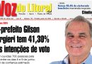 Gilson Bargieri tem 41,30% das intenções; Emer 17,70% e Felipe Bernardo têm 14,40%